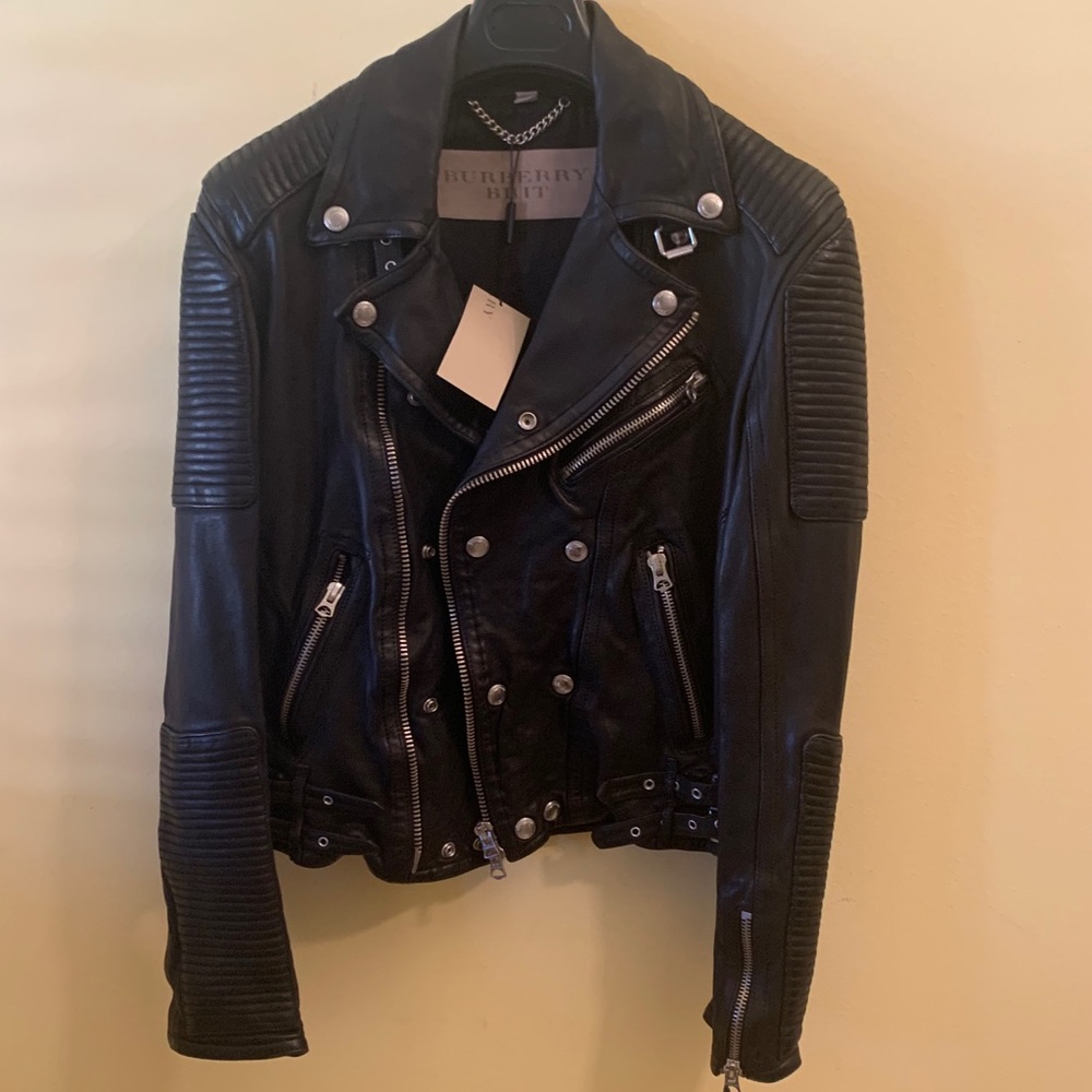 Burberry leather jacket